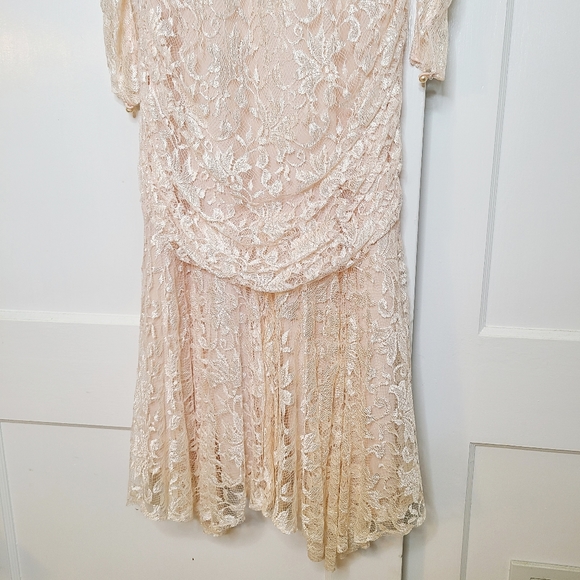 Vintage | Dresses | Vintage 98s Blush Pink Lace Wedding Dress | Poshmark